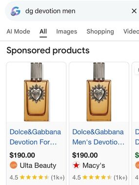 Dolce & Gabbana Men Devotion Amber Glass Bottle with Silver Heart Emblem